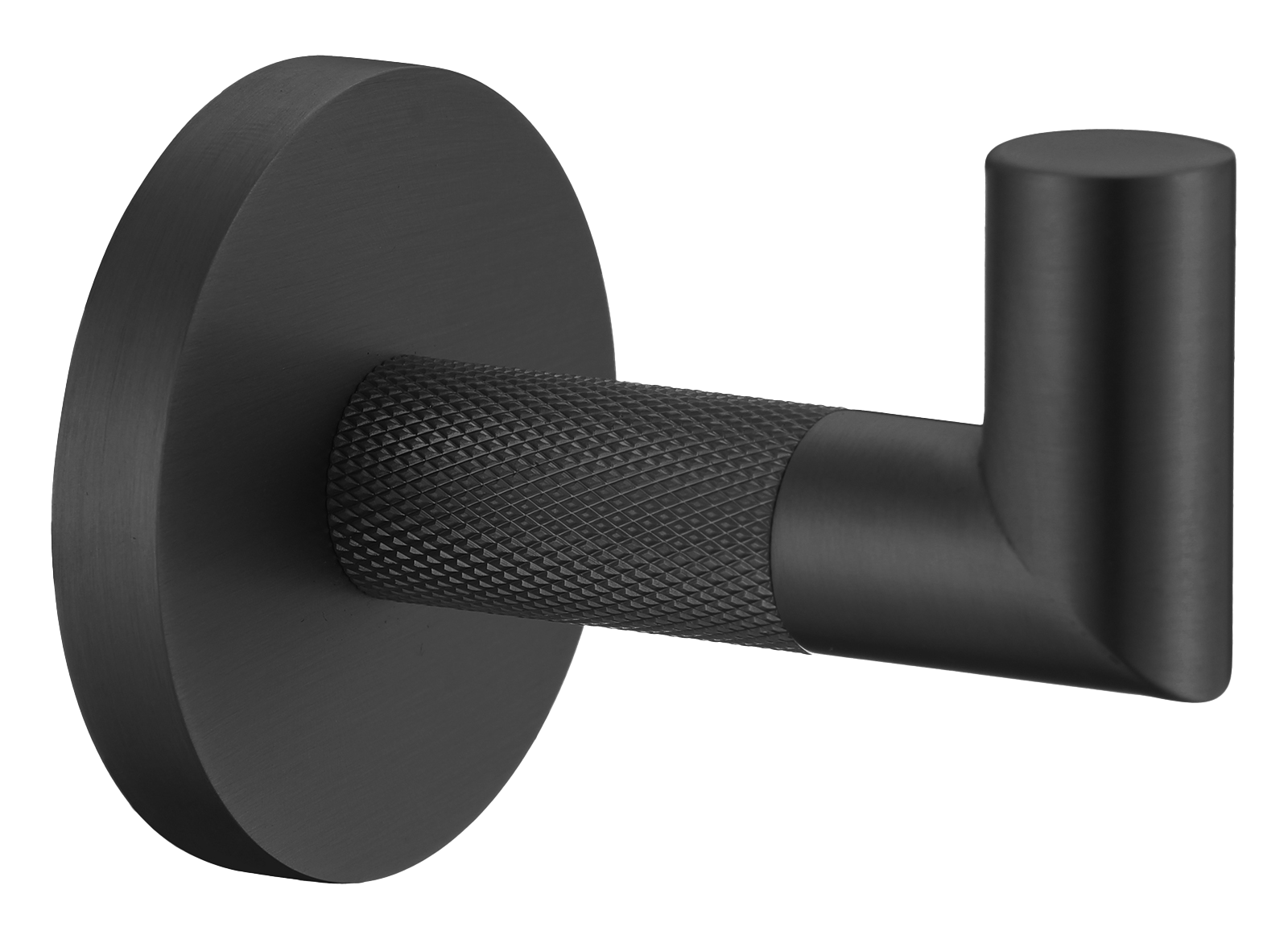 19551-C Крючок одинарный для полотенца (ЧЕРНЫЙ) GANZER  (20/1шт)