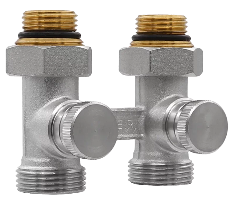 Узел нижнего подключ. рад. с седельным затвором 3/4 ПРЯМОЙ ViEiR (48/4шт)