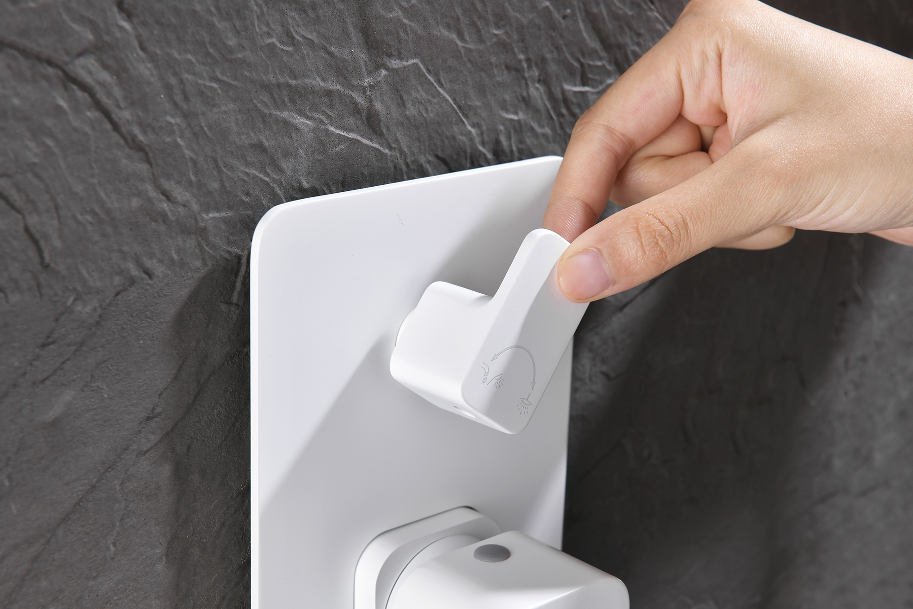 12165-F Смеситель встраиваемый для душа с 3-функ. (БЕЛЫЙ) GANZER (6/1шт)