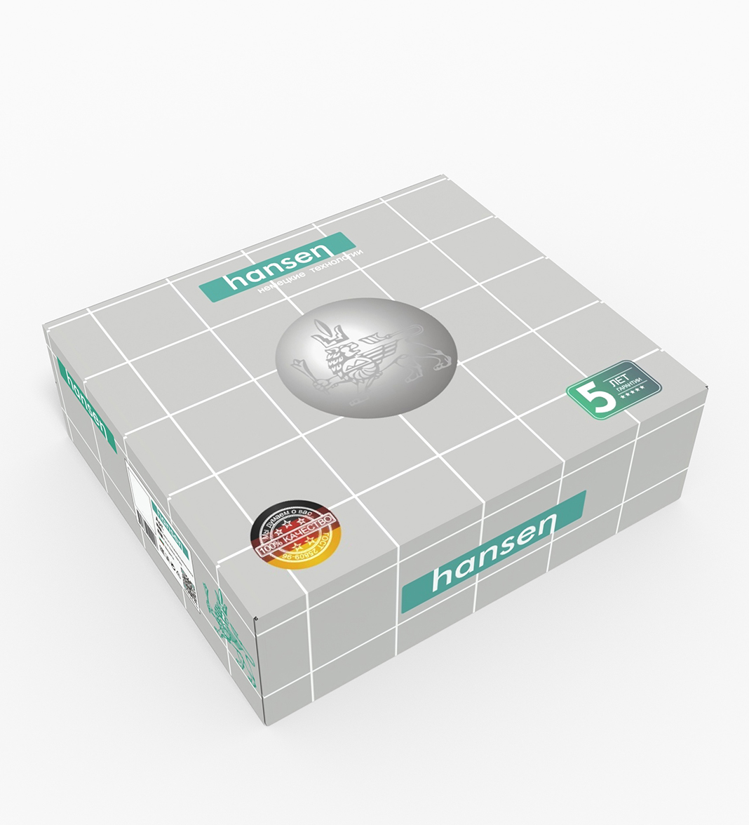 11044-C Смес. од. из НЕРЖ. для рак. чаши (ЧЕРНЫЙ) HANSEN  (10/1шт)