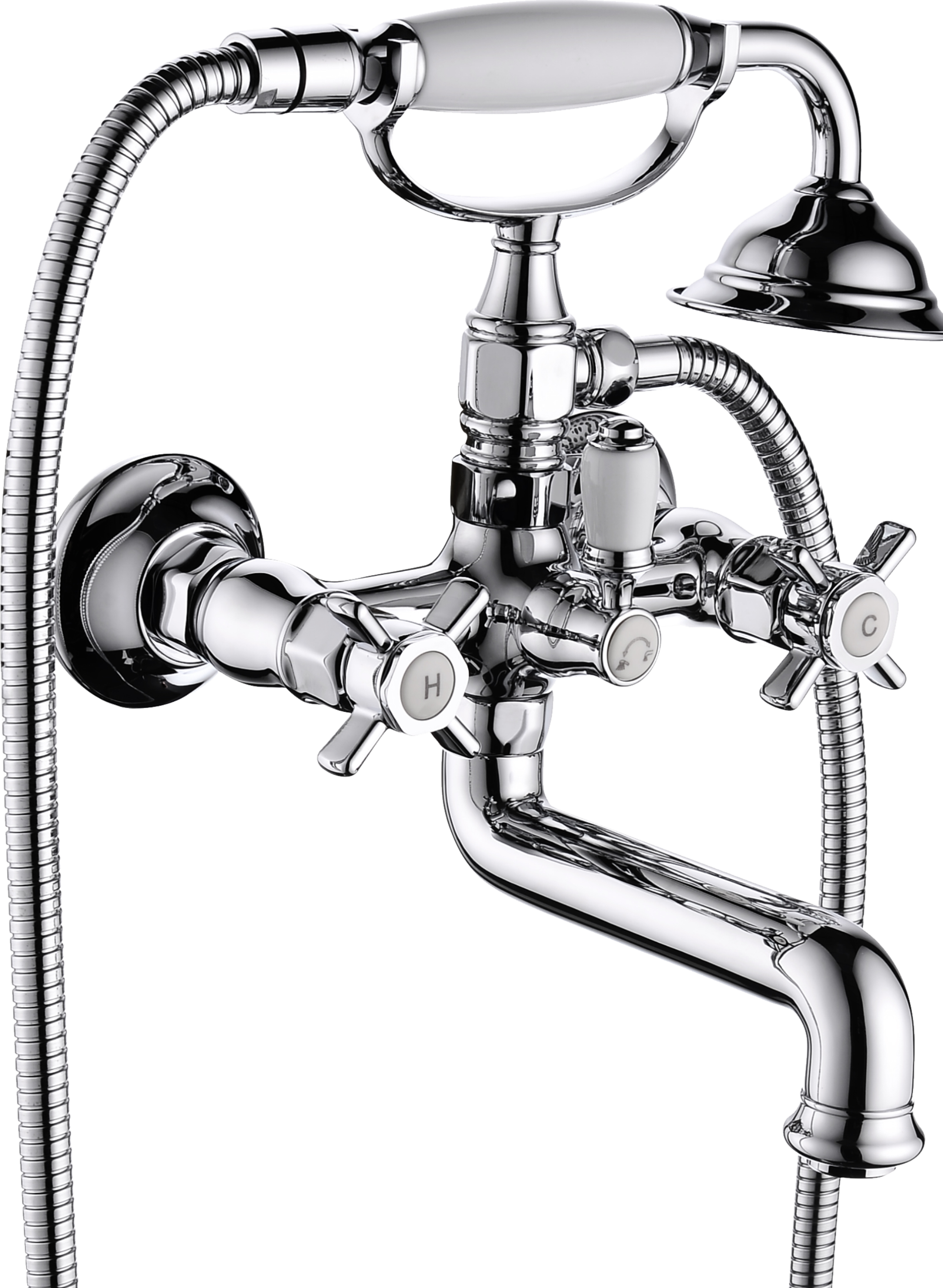 15132 Смеситель 2-ух руч. для ванны корот. "GANZER"  (6/1шт)