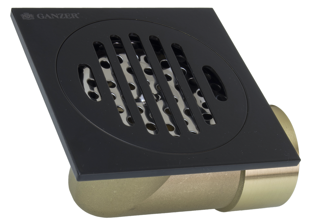 Трап угловой 10 х 10  (ЧЕРНЫЙ)  GANZER  (60/1шт)