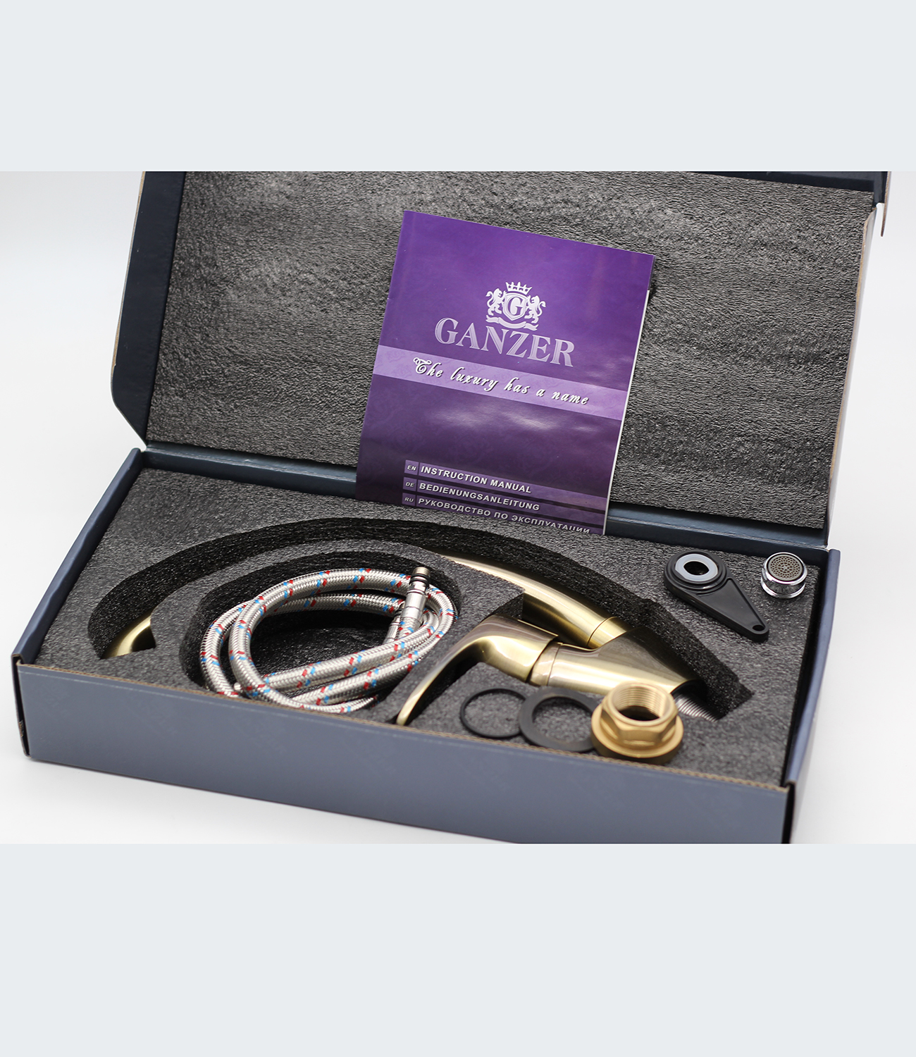 10021-D Смеситель (БРОНЗА) для кухни "GANZER