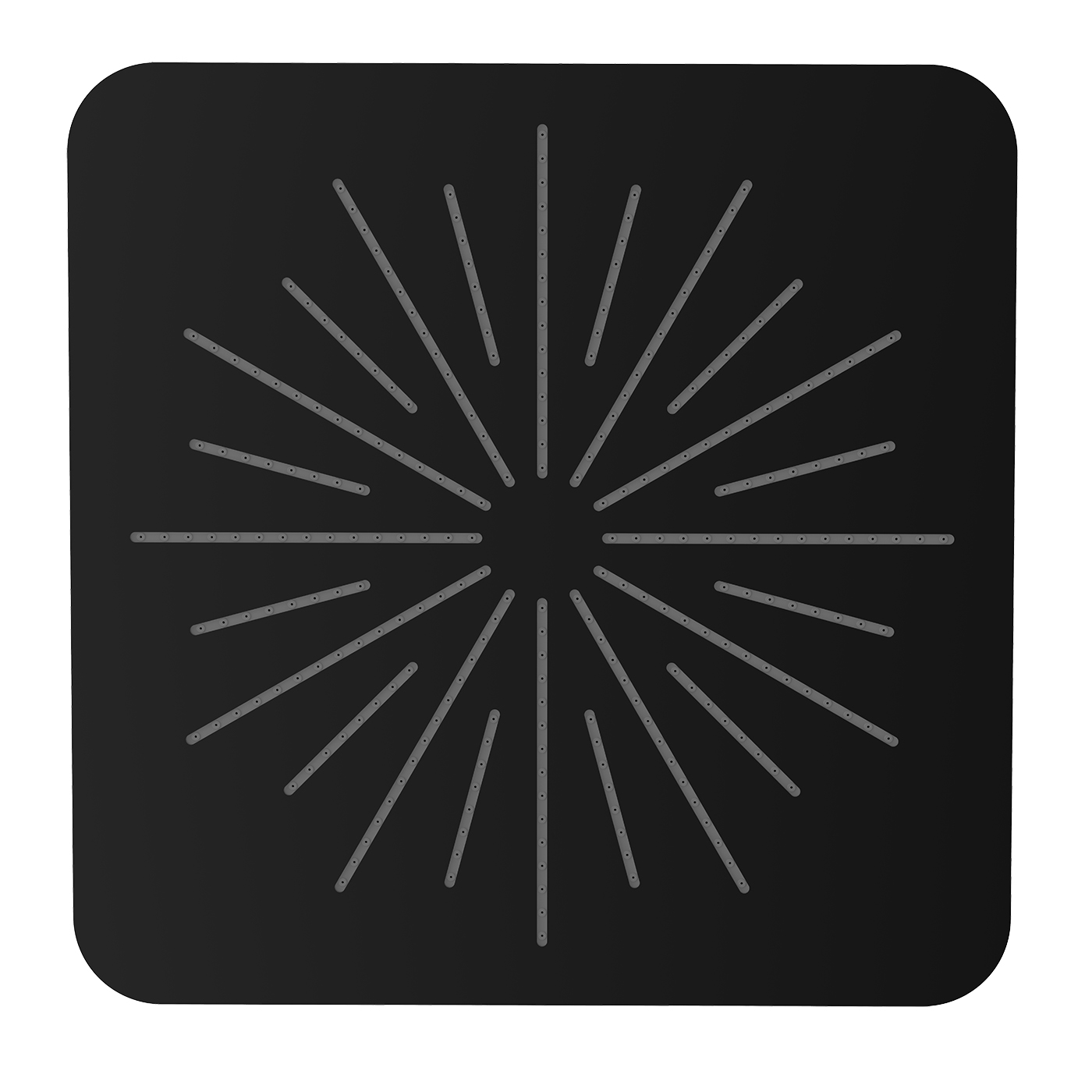 28430-C Тропическая лейка, квадрат 32см (ЧЕРНЫЙ)  GANZER  (6/1шт)