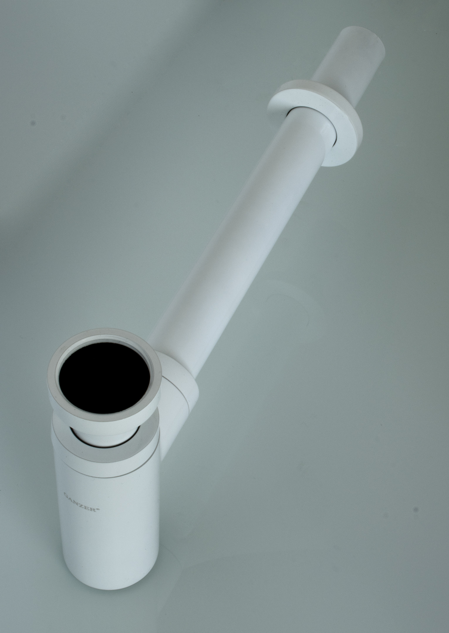 Сифон МЕТАЛЛ. (БЕЛЫЙ)  GANZER  (20/1шт)