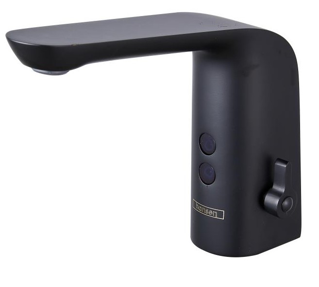 70001-C Смес. СЕНСОРНЫЙ для умыв. (ЧЕРНЫЙ+ХРОМ) HANSEN  (10/1шт)