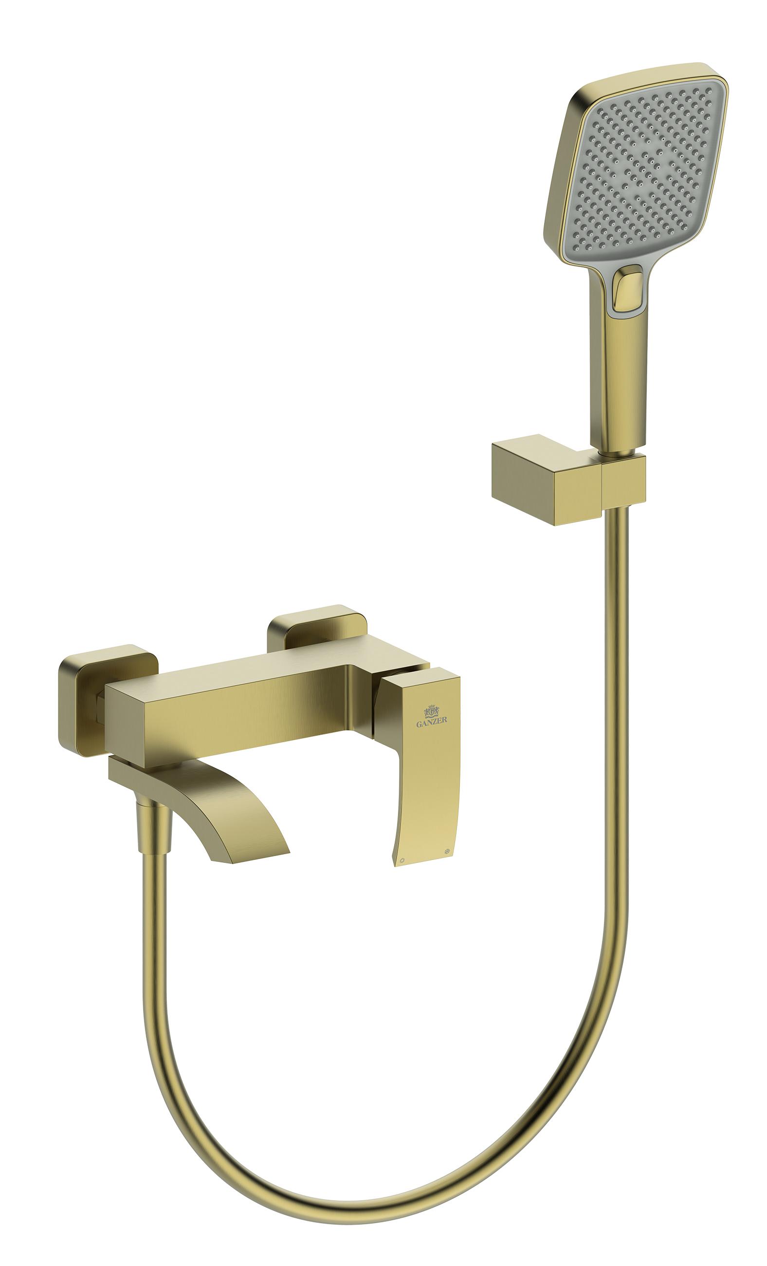 44131-S Смеситель од. для ванны кор. (Мат. Золото)  GANZER  (8/1шт)