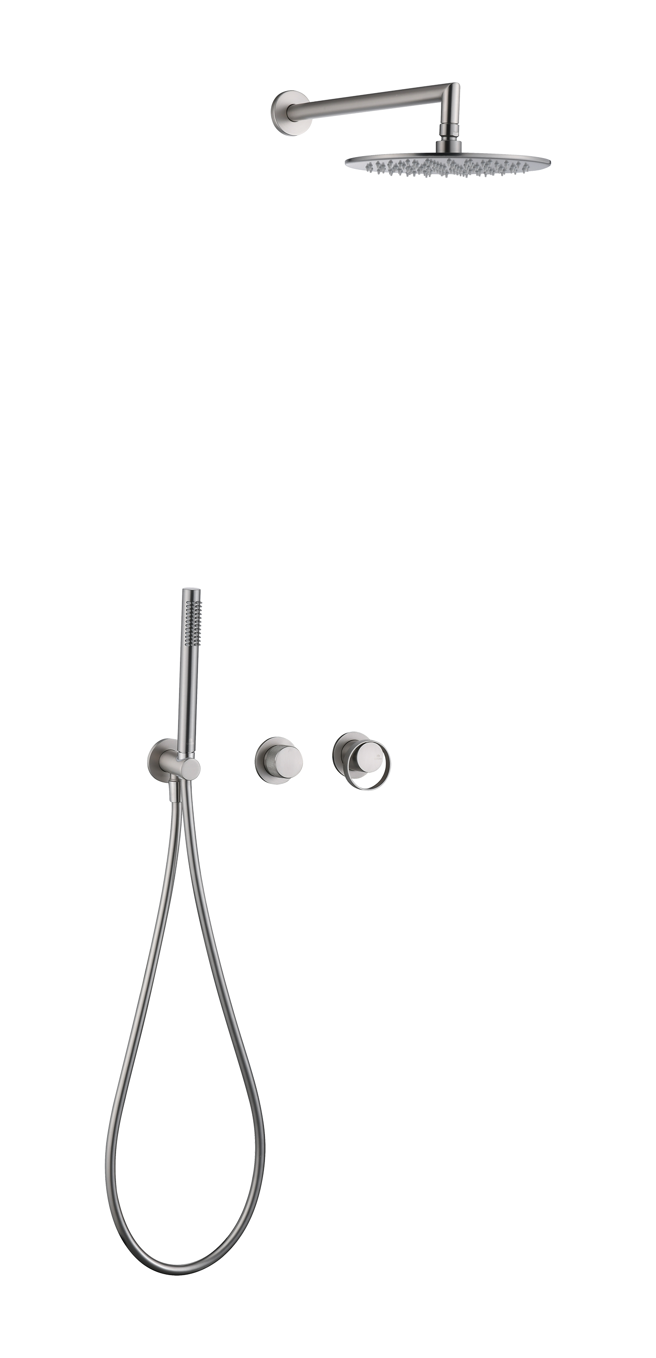 19164-G Встроенный смес для душа с 2-функ. (САТИН) GANZER  (6/1шт)