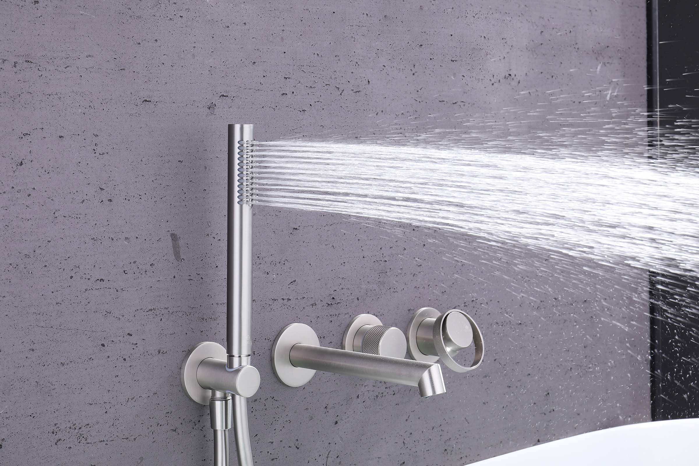 19134-G Встроенный смес. для ванны  (САТИН) GANZER  (6/1шт)