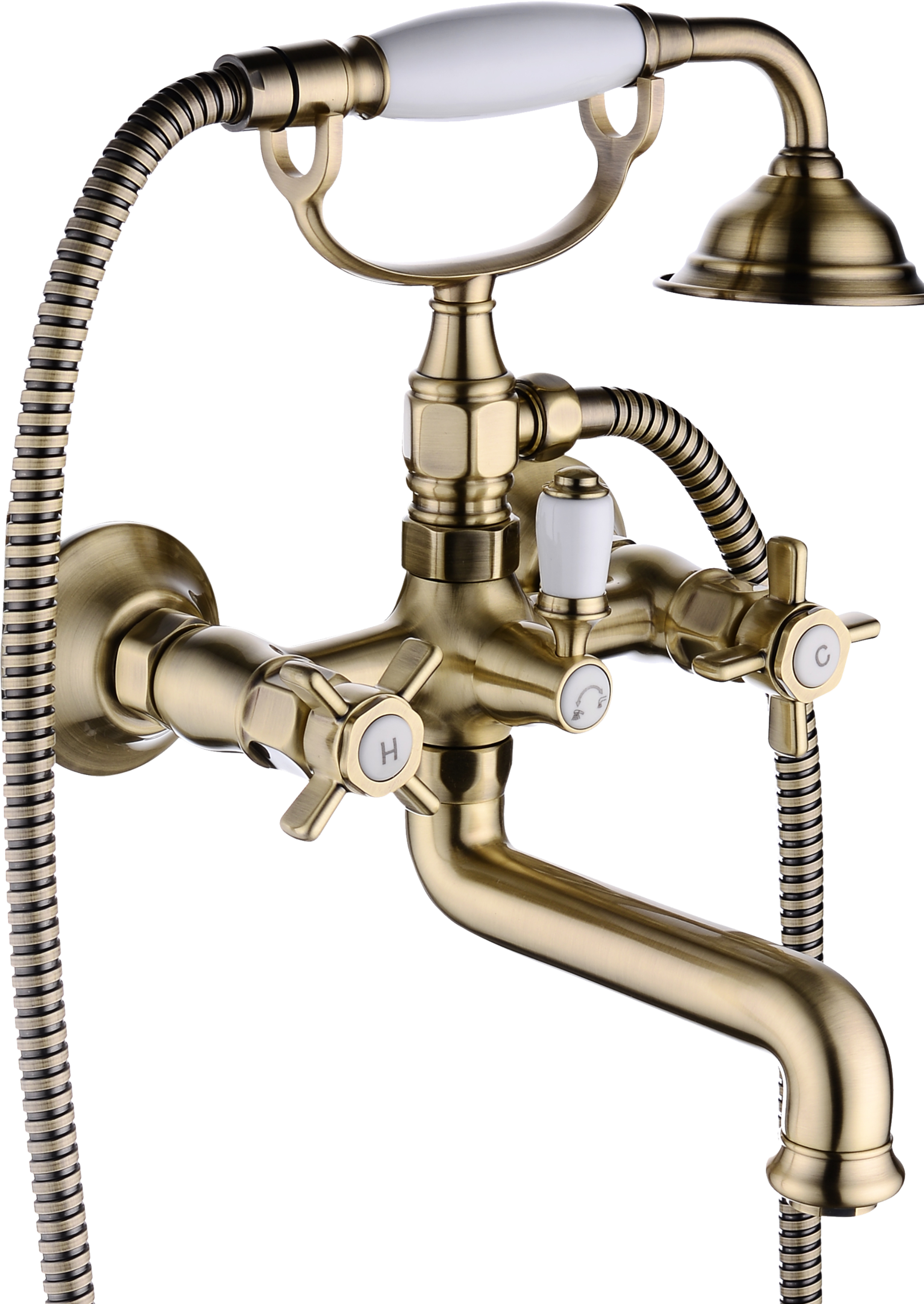 15132-D Смеситель для ванны короткий (БРОНЗА)  GANZER  (8/1шт)