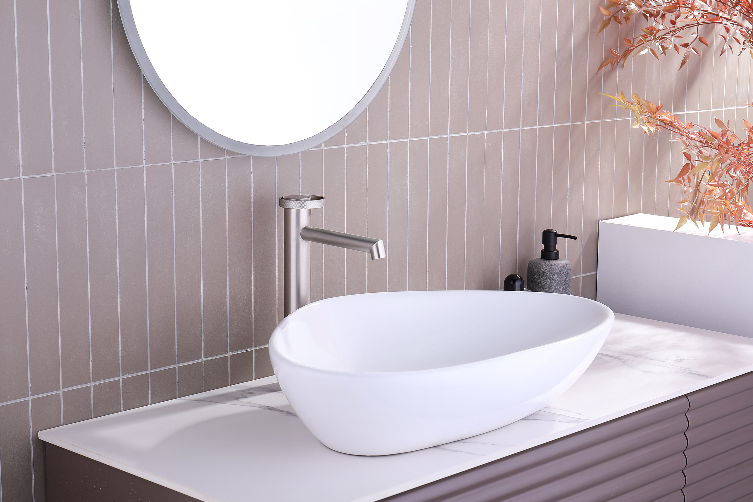 19112-G Смеситель од. для раковины-чаши (САТИН) GANZER (10/1шт)